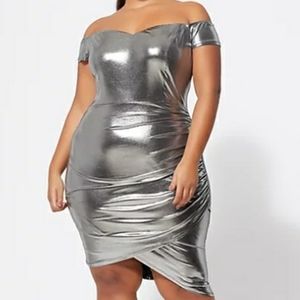 Silver cocktail dress